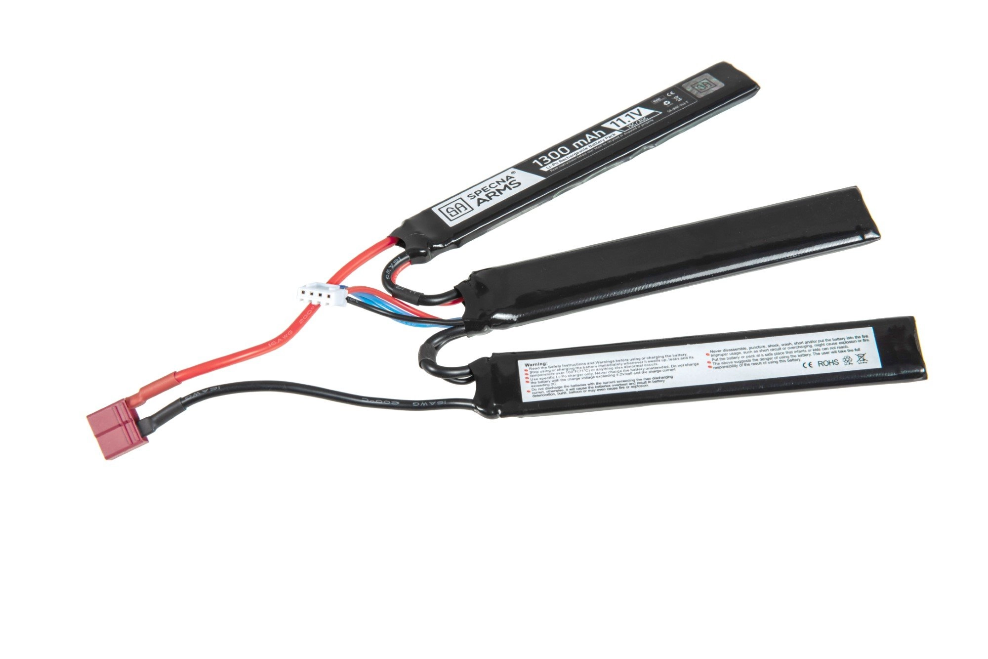 Akumulator LiPo 11,1V 1300mAh 15/30C - 3 modułowy - T-Connect (Deans) OD-G-SPE-06-024611-00 asgbox.pl 1V 1300mAh 15/30C - 3 modułowy - T-Connect (Deans)