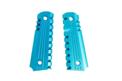 Aluminiowe okładziny chwytu do pistoletów typu Colt 1911 - niebieskie - obrazek 2