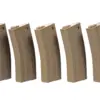 Zestaw 5 magazynków low-cap 70 kulek do M4/M16 - tan OD-G-SPE-05-005266-00 asgbox.pl