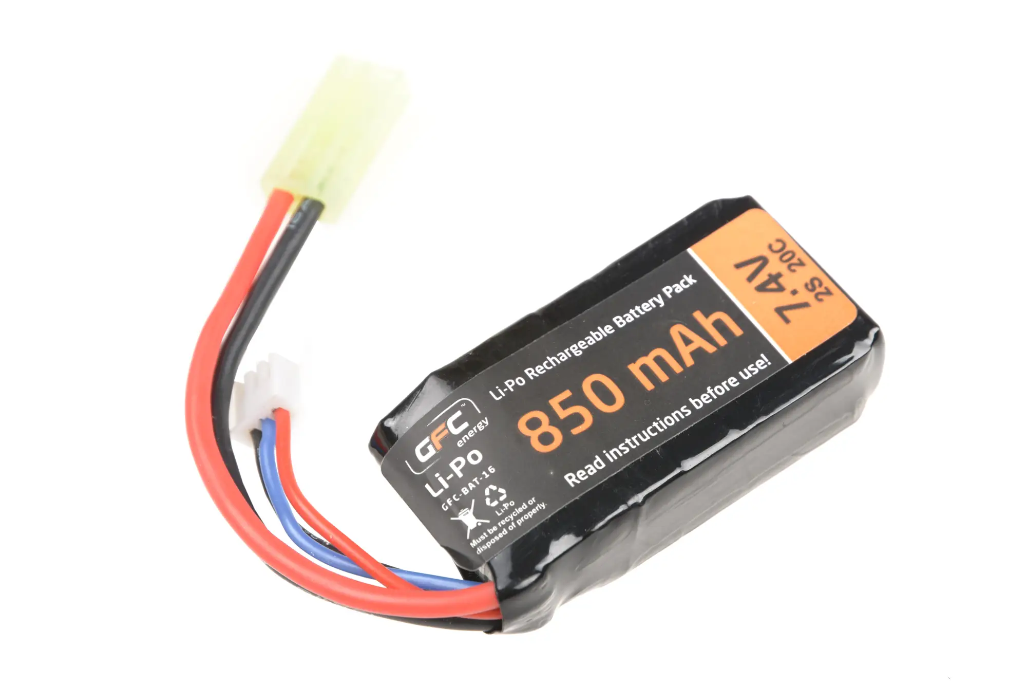 Akumulator Li-Po 850mAh 7.4V 20C GFE-06-015155-00 asgbox.pl Akumulator Li-Po 850mAh 7.4V 20C - obrazek 3