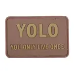 asgbox.pl - Naszywka 3D - YOLO - tan