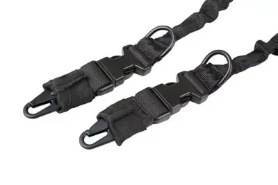 Dwupunktowy pas nośny Bungee - czarny - obrazek 2