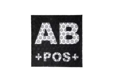 Naszywka IR z grupą krwi: AB POS - obrazek 4