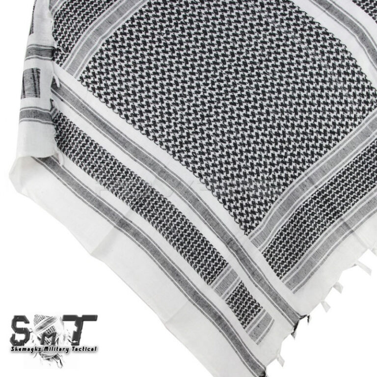 Arafatka Shemagh Military Tactical White & Black