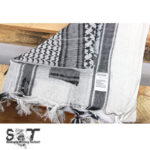 Arafatka Shemagh Military Tactical White & Black - obrazek 2