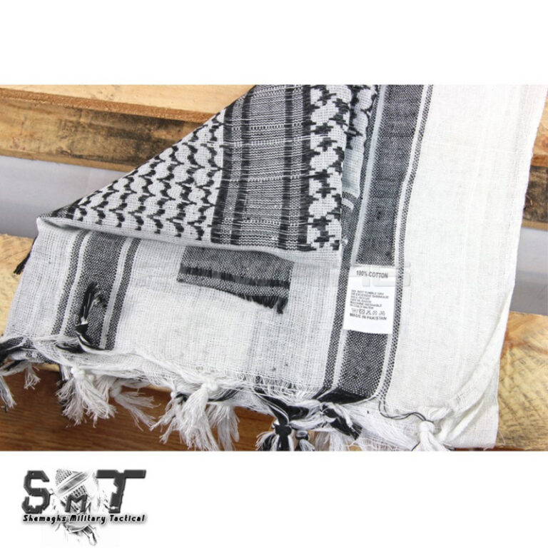 Alternative view of Arafatka Shemagh Military Tactical White & Black