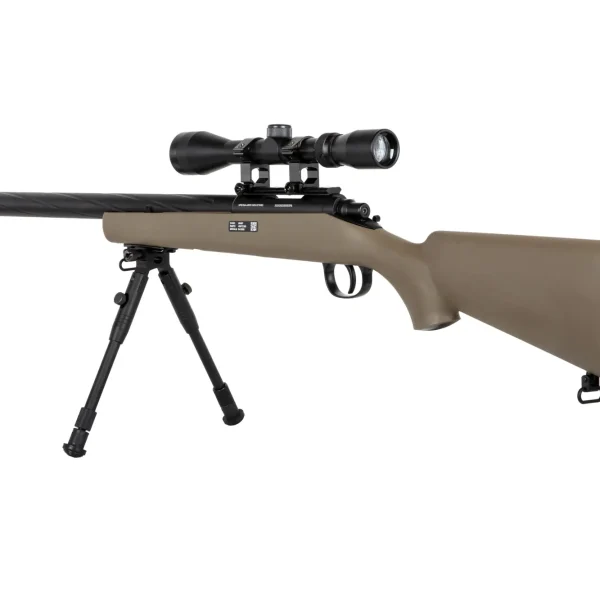 asgbox.pl - Replika karabinu snajperskiego Specna Arms SA-S12 EDGE™ z lunetą i dwójnogiem Tan