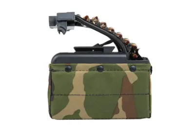 asgbox.pl - Elektryczny magazynek pudełkowy A&K na 2000 kulek do replik typu M249 z imitacją amunicji Woodland