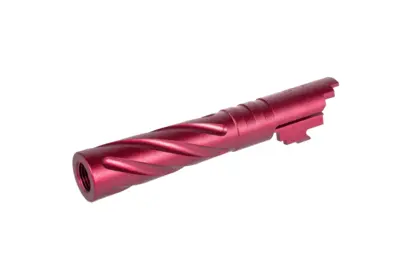 asgbox.pl - Aluminiowa lufa zewnętrzna LA Capa Customs TORNADO do replik TM Hi-Capa 4.3 Czerwona