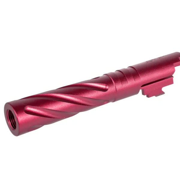 asgbox.pl - Aluminiowa lufa zewnętrzna LA Capa Customs TORNADO do replik TM Hi-Capa 4.3 Czerwona