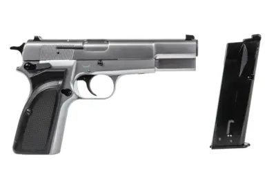 asgbox.pl - Pistolet ASG WE Browning Hi Power MK III - Srebrny