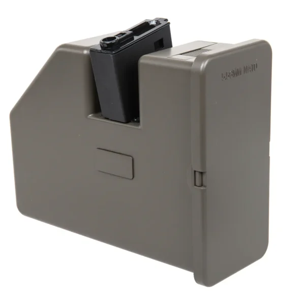 asgbox.pl - Magazynek elektryczny box Krytac do replik Trident LMG na 3500 kulek Oliwkowy