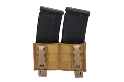 asgbox.pl - Podwójna ładownica otwarta na magazynki 5.56 mm Wosport Coyote Brown