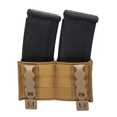 asgbox.pl - Podwójna ładownica otwarta na magazynki 5.56 mm Wosport Coyote Brown