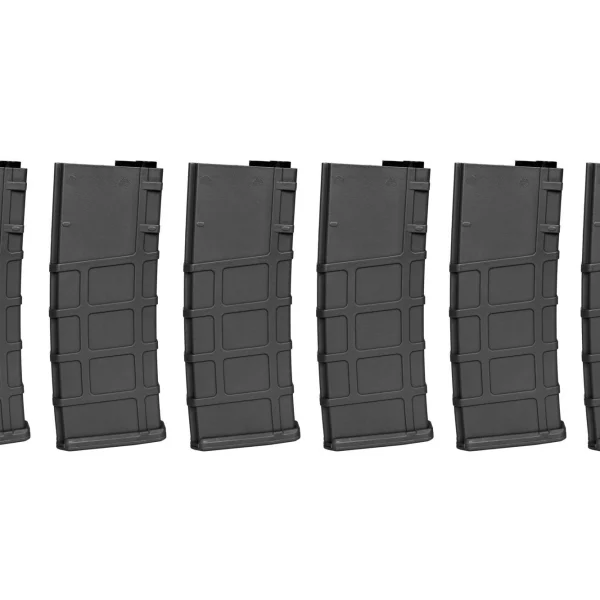 asgbox.pl - Zestaw 6 magazynków Real-cap do replik M4/M16 - Czarny