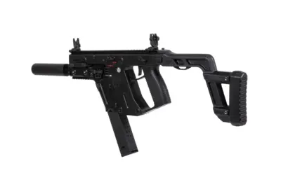 asgbox.pl - Replika pistoletu maszynowego Krytac Kriss Vector z atrapą tłumika dźwięku Czarny