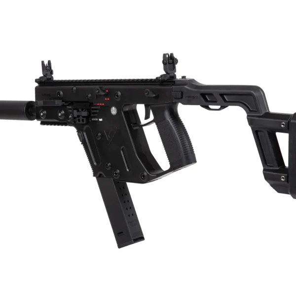 asgbox.pl - Replika pistoletu maszynowego Krytac Kriss Vector z atrapą tłumika dźwięku Czarny