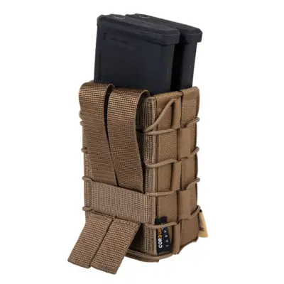 asgbox.pl - M-Tac Podwójna otwarta ładownica na magazynki AK/AR Laser Cut Coyote Brown