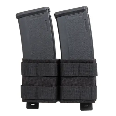 asgbox.pl - Podwójna ładownica otwarta na magazynki 5.56 mm Wosport Czarna