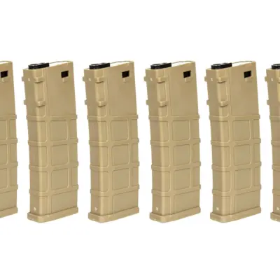 asgbox.pl - Zestaw 6 magazynków Real-cap do replik M4/M16 - Tan