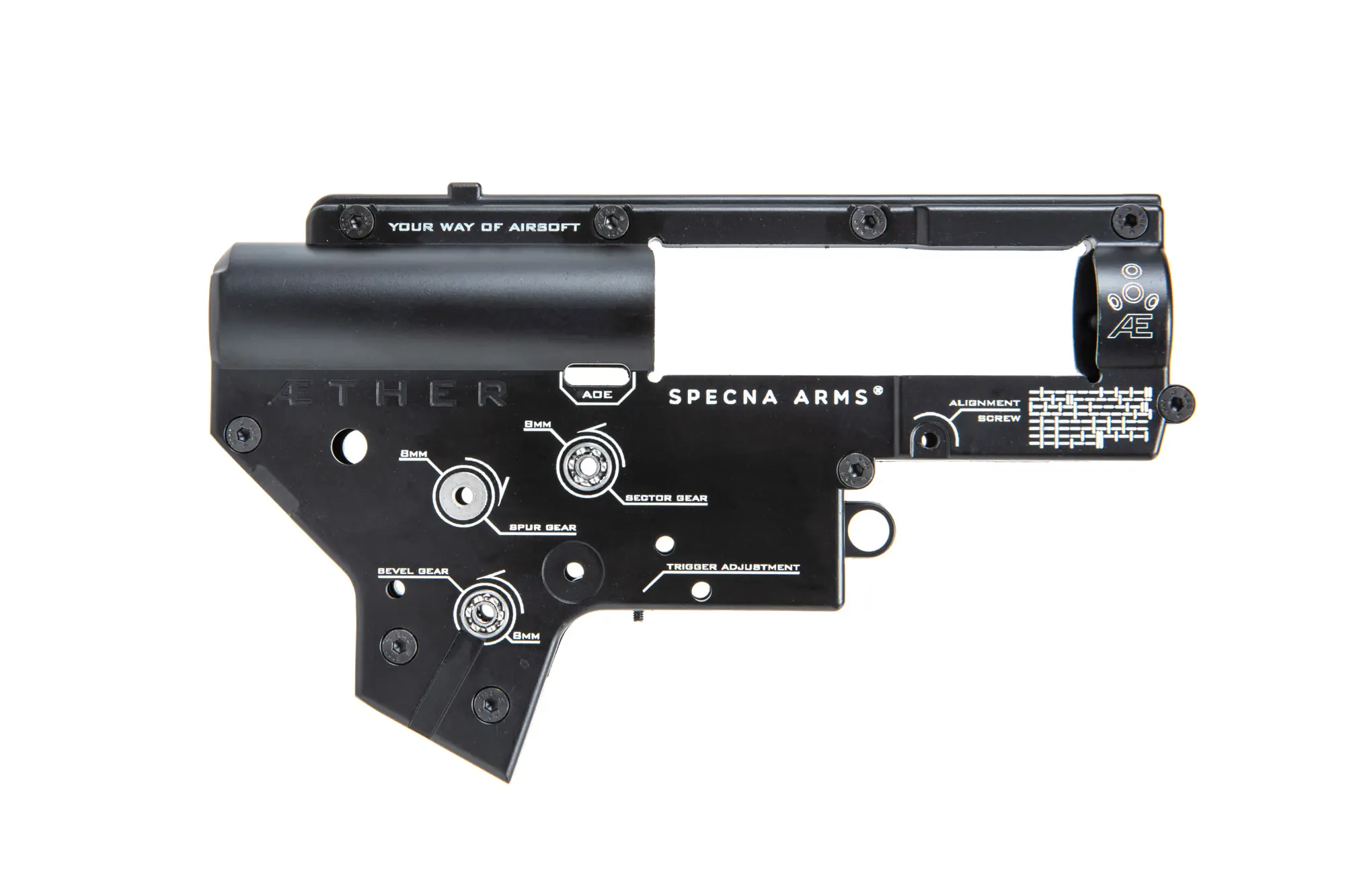 Szkielet Gearboxa v2 Specna Arms Aether™ z łożyskami J-Cage SPE-08-044947-00 asgbox.pl asgbox.pl - Szkielet Gearboxa v2 Specna Arms Aether™ z łożyskami J-Cage