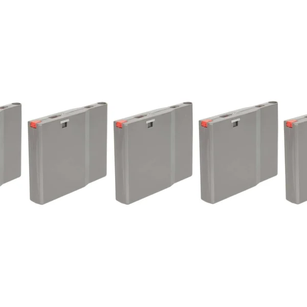 asgbox.pl - Zestaw 5 polimerowych magazynków 25 kulek do replik SRS - Wolf Grey