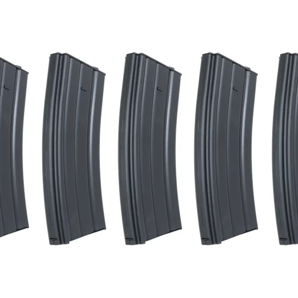asgbox.pl - Zestaw 5 sztuk metalowych magazynków low-cap 70 kulek Specna Arms Czarny