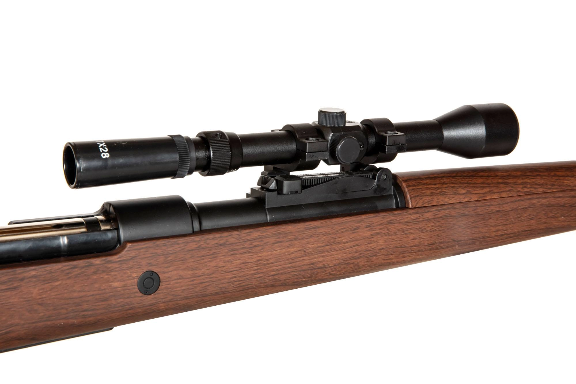 Replika karabinu Kar98k (sprężynowa) - wersja polimerowa + Luneta OD-G-DBY-03-031927-00 asgbox.pl Replika karabinu Kar98k (sprężynowa) - wersja polimerowa + Luneta - obrazek 3