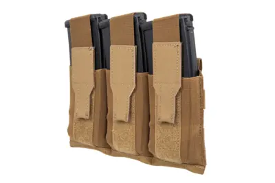 Potrójna ładownica magazynkowa z klapą Wosport Coyote Brown - obrazek 2