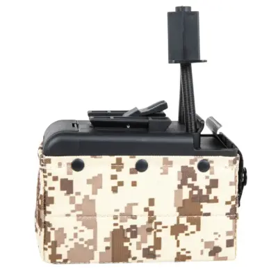 asgbox.pl - Elektryczny magazynek pudełkowy A&K na 2000 kulek do replik typu M249 Digital Desert