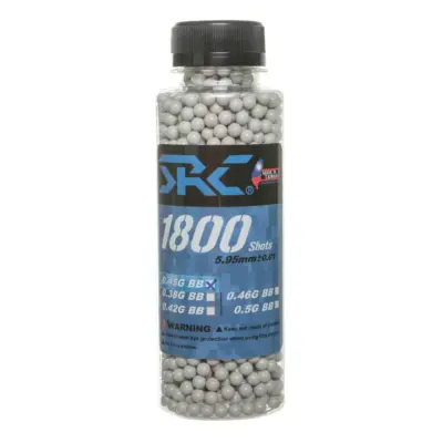 asgbox.pl - Kulki SRC 0.45g butelka 1800 sztuk Białe