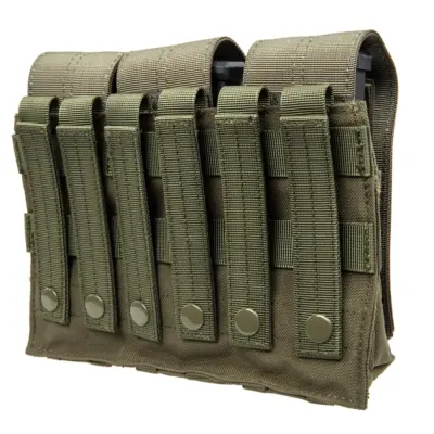 asgbox.pl - Potrójna ładownica na magazynki typu M4/M16 Specna Arms z klapą Oliwkowa