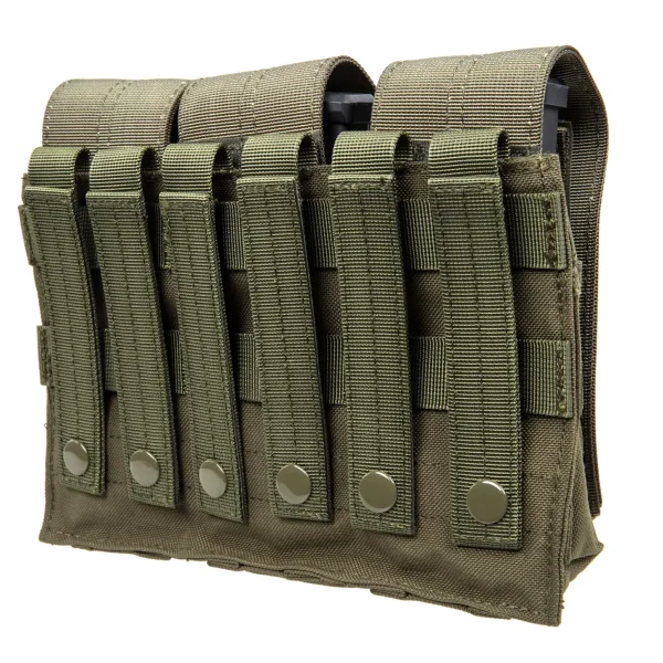 asgbox.pl - Potrójna ładownica na magazynki typu M4/M16 Specna Arms z klapą Oliwkowa