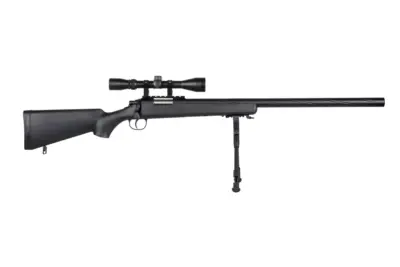 asgbox.pl - Replika karabinu snajperskiego Specna Arms SA-S12 EDGE™ z lunetą i dwójnogiem Czarna