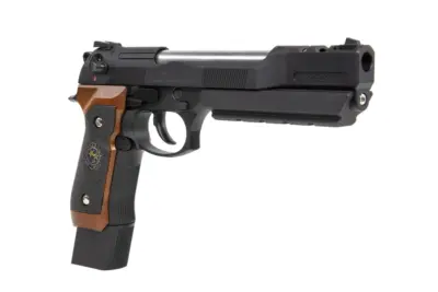 asgbox.pl - Pistolet ASG WE GP331 BIOHAZARD - Mod. B. Burton Brown Grip (Single only)