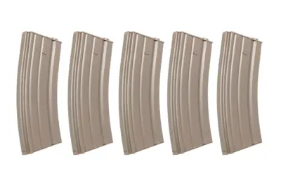 asgbox.pl - Zestaw 5 sztuk metalowych magazynków low-cap 70 kulek Specna Arms Flat Dark Earth
