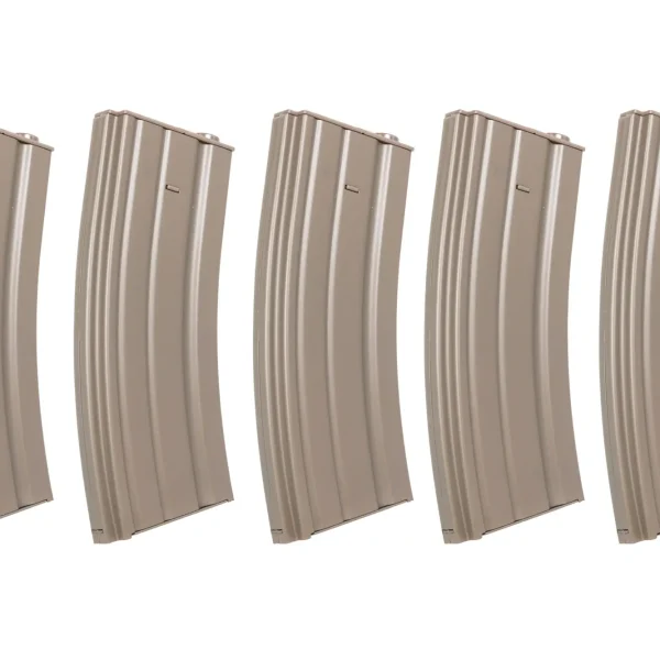 asgbox.pl - Zestaw 5 sztuk metalowych magazynków low-cap 70 kulek Specna Arms Flat Dark Earth