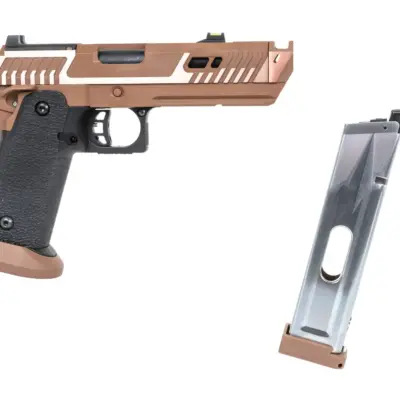 asgbox.pl - Pistolet ASG SRC Sahara Viper DUAL POWER z walizką transportową i magazynkiem CO2 Flat Dark Earth