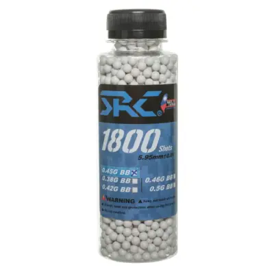 asgbox.pl - Kulki SRC BIO 0.45g butelka 1800 sztuk Białe