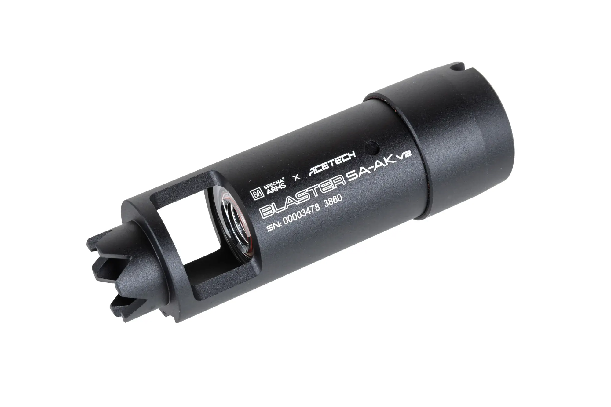 Tłumik Tracer Specna Arms x AceTech Blaster SA-AK v2 Czarny OD-G-SPE-09-044792-00 asgbox.pl asgbox.pl - Tłumik Tracer Specna Arms x AceTech Blaster SA-AK v2 Czarny