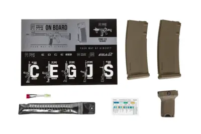 Replika karabinka SA-E12 EDGE 2.0™ GATE ASTER Half-Tan - New receiver/Light Ops Stock (OUTLET) - obrazek 3