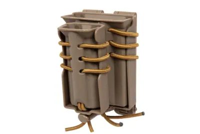 asgbox.pl - Ładownica na 2 magazynki M4/M16 i 9mm Wosport Urban Assault Quick Pull Tan