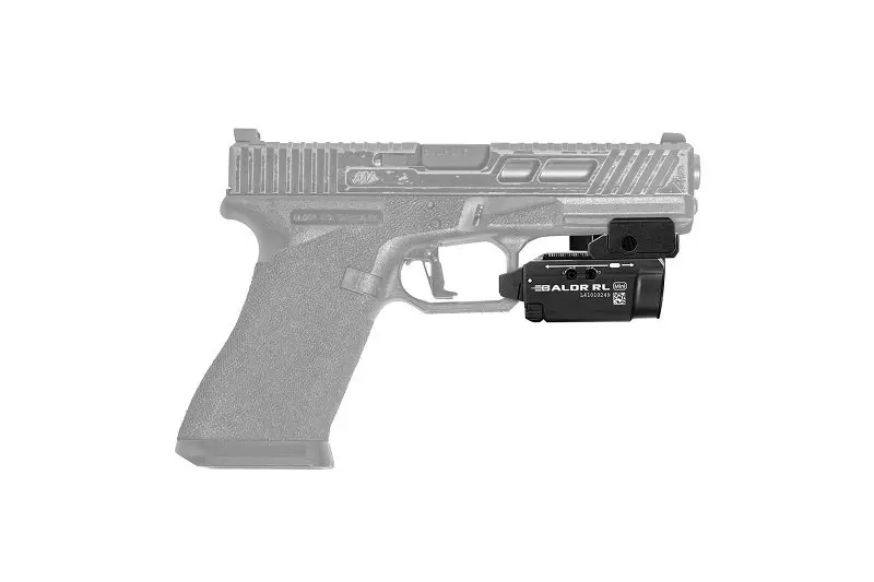 Latarka taktyczna BALDR Mini RL z celownikiem laserowym - czarna OLG-11-033049-00 asgbox.pl asgbox.pl - Latarka taktyczna BALDR Mini RL z celownikiem laserowym - czarna