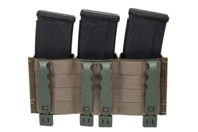 asgbox.pl - Potrójna otwarta ładownica na magazynki 7.62 mm Wosport Ranger Green