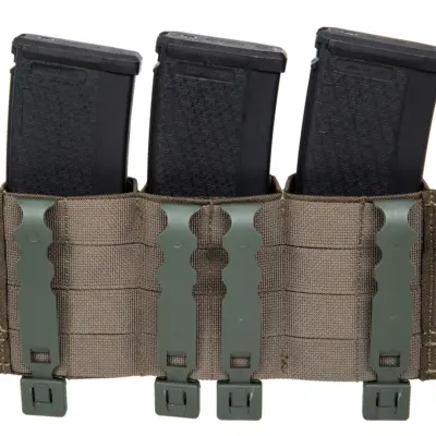 asgbox.pl - Potrójna otwarta ładownica na magazynki 7.62 mm Wosport Ranger Green