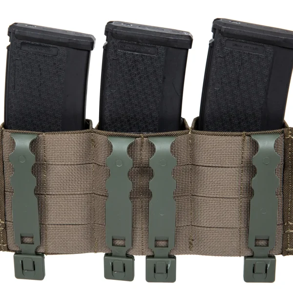 asgbox.pl - Potrójna otwarta ładownica na magazynki 7.62 mm Wosport Ranger Green