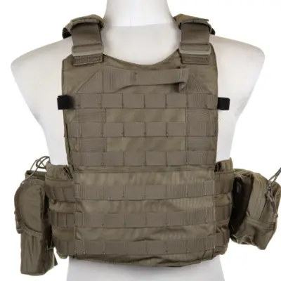 asgbox.pl - Kamizelka Plate Carrier Emerson Gear 6094A Style z zestawem ładownic Ranger Green