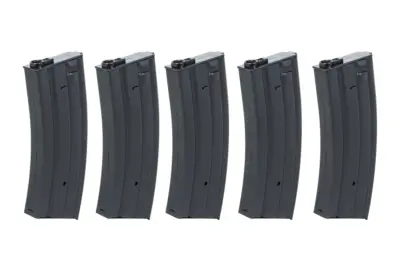 Zestaw 5 sztuk metalowych magazynków low-cap 70 kulek Specna Arms Czarny - obrazek 2