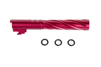 asgbox.pl - Aluminiowa lufa zewnętrzna LA Capa Customs TORNADO do replik TM Hi-Capa 5.1 Czerwona