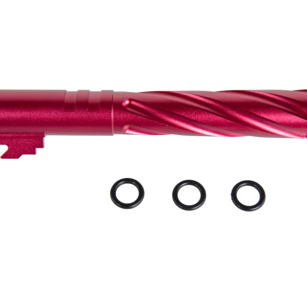 asgbox.pl - Aluminiowa lufa zewnętrzna LA Capa Customs TORNADO do replik TM Hi-Capa 5.1 Czerwona